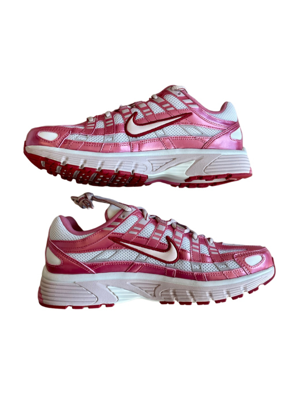 Nike P-6000 Womens 9.5 Pink White Metallic Sneakers Y2K IO3496-100 NIB